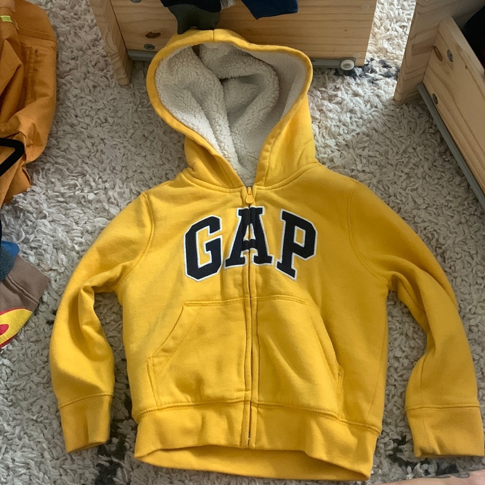 Yellow gap zip up hoodie 4T